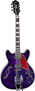 Amazon | GROTE 335 style Jazz Electric Guitar with Bigsby Semi